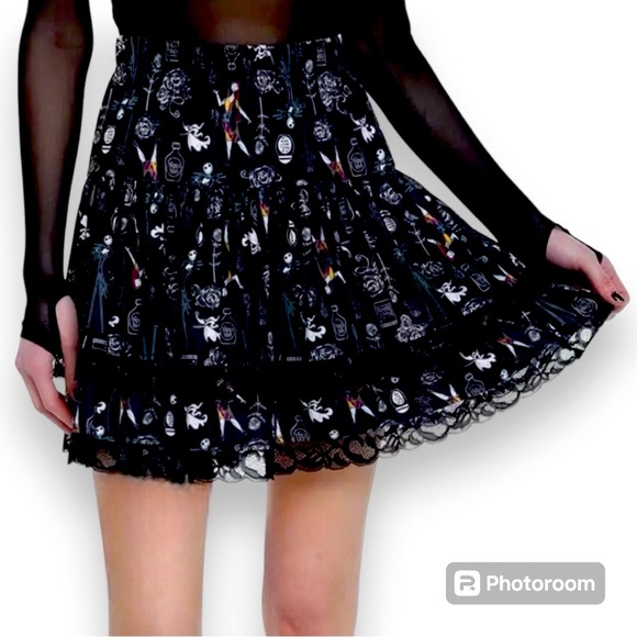 Disney The Nightmare Before Christmas Tiered Skirt - Picture 1 of 7